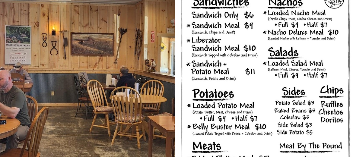 Rooster's BBQ Menu