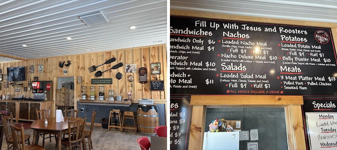 Rooster's BBQ Menu